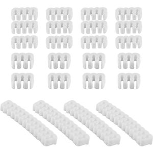 Allecto plus - Set van 24 kabelkamhouders voor pc-behuizing, wit