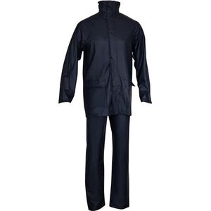 Regenpak PU marine blauw maat XXL