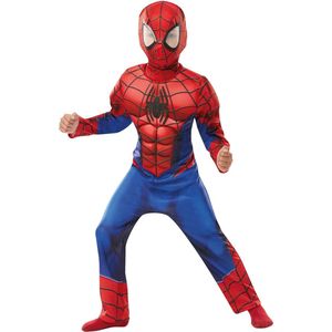 Rubies - Spiderman Kostuum - Enorm Gespierde Spiderman Kind Kostuum - Blauw, Rood - Maat 140 - Carnavalskleding - Verkleedkleding