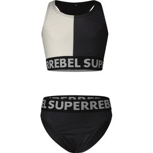 SuperRebel - Carmel-tanktop-bikini - coconut/black - Maat 140