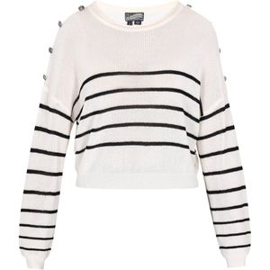 myMo - ROCKS - Trui - Zwart - Dierenprint - Losse Pasvorm