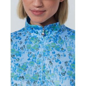 Daily Sports Dames Sheermotion LS Half Zip Water Bloom