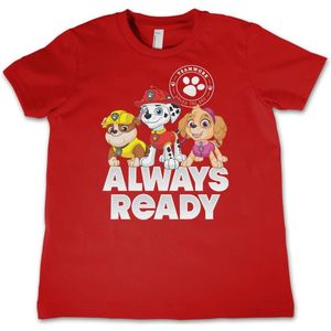 Paw Patrol Kinder T-Shirt Always Ready Kids Tee NIC-12-PP002-DTF533 Red-4 Jahre