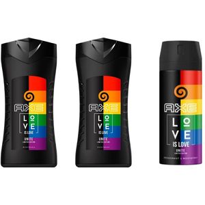 AXE Love is Love Unite - SET - Douchegel 2 x 250 ml & Deo Spray 150 ml