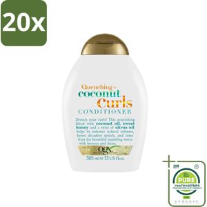 20 x OGX - Coconut Curls - Conditioner - Krulverzorging - Voedend - 385 ml - Grootverpakking - Krulverzorging - Conditioner - Kokosolie - Krullen Definiëren - Anti-pluis