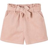 Korte Broek - Roze - Paper Bag Stijl - Fluweel / Velours