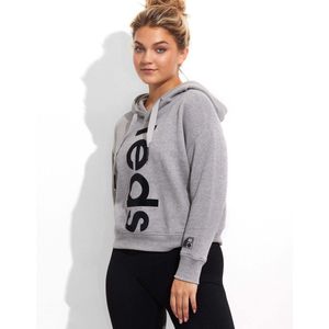 Redsware Hoodie Dames met Print - Comfy Fleece - Grijs