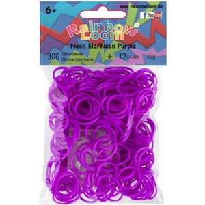 Rainbow Loom Elastiekjes - Neon Purple - 300 stuks