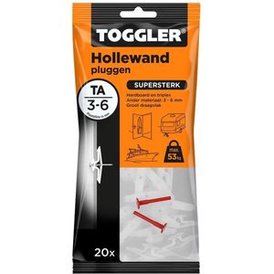 Toggler Hollewandplug TA 3-9 mm - 20 Stuks