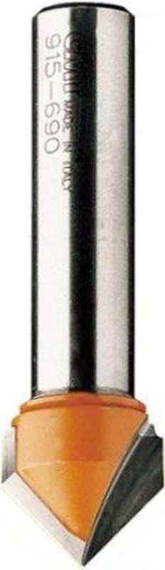 CMT - V-groeffrees - Ø 19 mm - Snijlengte 16 mm - Totaallengte 55,5 mm - Schacht Ø 6 mm