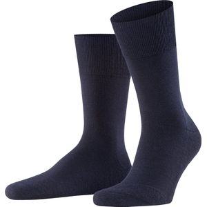FALKE Airport Plus gestoffeerde zolen merinowol katoen sokken heren blauw - Maat 43-44