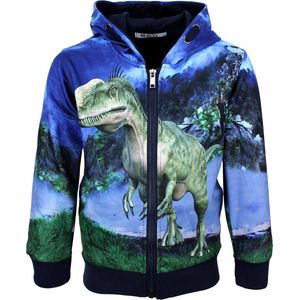 S&C Vestje DinoTyrannosaurus rex blauw Kids & Kind Jongens Blauw - Maat: 134/140