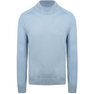 BOSS Turtleneck Trui Avac Wool Blend Lichtblauw - Maat M - Heren - Pullovers