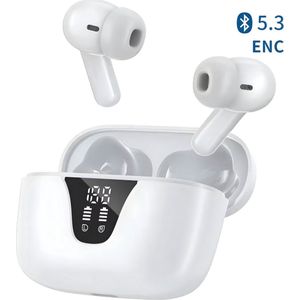 Soundvibe® Earbuds Pro Draadloos Met Air Noice Cancelling - Wit - Bluetooth - Hoofdtelefoon - Draadloze Oordopjes - USB C - Wireless Earphones - wireless pods - Oortjes