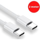 USB C kabel 2 Meter 85W 4A - USB C naar USB C - Extra stevig