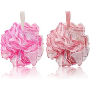 Azomor® Set van twee zachte badsponzen voor een milde lichaamsscrub