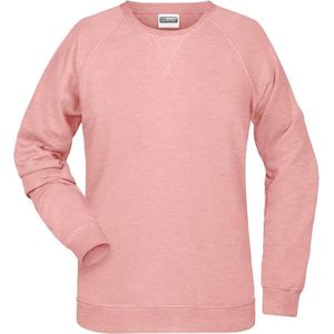 James and Nicholson Dames/dames Raglan Sweatshirt met lange mouwen (Rose Melange)