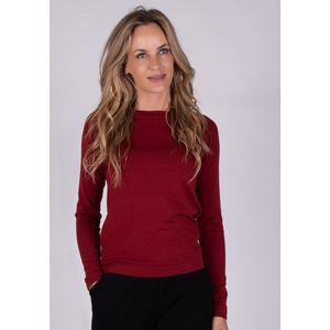 Dames trui port viscose ronde hals lange mouw-KIEV.