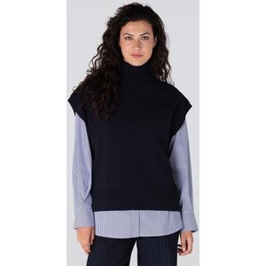 Jansen Amsterdam - Bracha - Mouwloze Trui - Donkerblauw