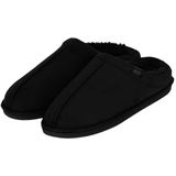 Apollo - Heren Sloffen - Zwart - Suede Buitenkant - Met Wol - Instap