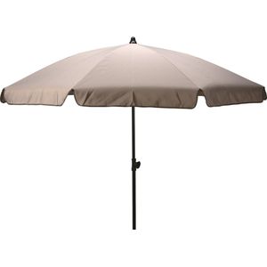 Tuinparasol/Strandparasol met Volant 200 cm - Zwarte Buis - Taupe