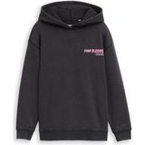 Tom Tailor - Hoodie - Heavy Black - Met Print Voor en Achter