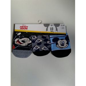 Mickey Mouse -enkelsokken Mickey Mouse - 3 paar - jongens - maat 23/26