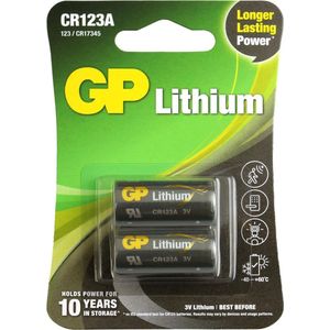 CR123A batterij GP lithium 3V 2 stuks