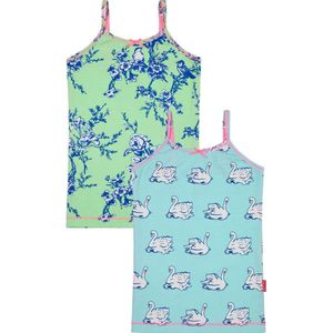 Claesen's® - Meisjes Singlet 2 Pack - Swans Birds - 5% Lycra - 95% Katoen