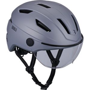 BBB Cycling Move Faceshield Transparant E-bike Helm - Speed Pedelec Helm - Elektrische Fiets - Snorfiets - Mat Grijs - Maat L - BHE-57