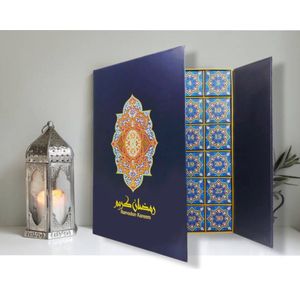 Ramadan Aftelkalender Om Zelf Te Vullen - Blauw - Ramadan Decoratie - Planner - Eid Kalender - Suikerfeestdecoratie - Ramadan Mubarak - Offerfe - Adventskalenderest