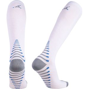 ATHLETIC ASSIST® Compressiekousen 20-30mmHg - Maat S/M - Hardlopen Sportkousen Dames en Heren - Compressie sokken - Steunkousen Vliegtuig - 1 paar - kleur WIT