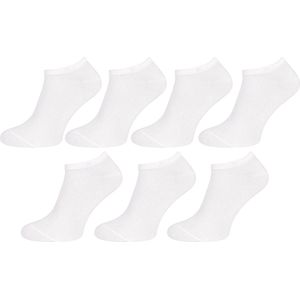 Set van 7 x OEKO-TEX witte katoenen sokken 37/42