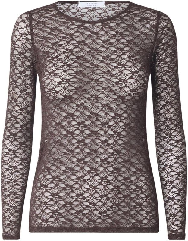 SisterS point T-shirt Gimas Ls 19551 D. Chocolate Dames Maat - XS