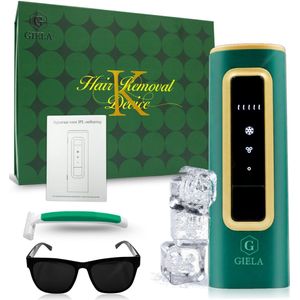 Giela® - Laser ontharingsapparaat – Ontharingsapparaten - Epileerapparaat dames – Epilator – Scheerapparaat – mannen – Ipl - Scheermes - Pijnloos laser ontharen - Professioneel ontharingsapparaat – Pijnloos - Ice – Ice Cooling – Zonnebril