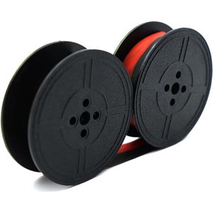 Typemachine Lint voor Oude Mechanische Typemachine - Tweeling Spoel - Zwart/Rood - Hervulbaar