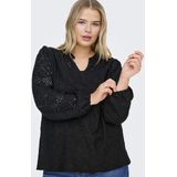 ONLY CARMAKOMA - CARLUZIA V-Hals Blouse - Dames - Lange Mouwen - Regular Fit