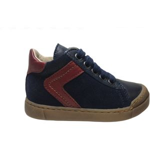 Naturino veter/rits bumper hoge lederen sneakers Heist navy bordo mt 21