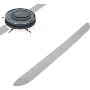 Drempelhulp - 68 × 5 cm - Drempelhelling voor robotstofzuiger - Oprijplaat rubber - Drempelhelling - Oprijplaat - Drempelplaat - Verstelbaar - Oprijhelling - voor robotstofzuigers, rolstoelen, deuropeningen en badkamers - Grijs