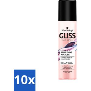 Gliss - Split End Anti-Klit Spray - Tegen Gespleten Haarpunten - 200 ml - Bulkverpakking - 10 stuks