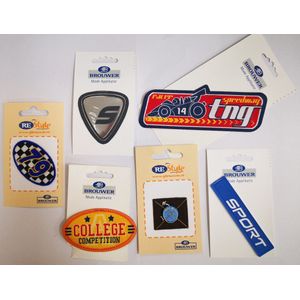 Strijkembleem, Restyle applicatie - Sport racing set - Set 6 stuks