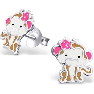 Aramat Jewels Oorbellen - Zilveren Kinder Oorbellen Aapjes - Zilver - Vrouwen - Kinderen - 7