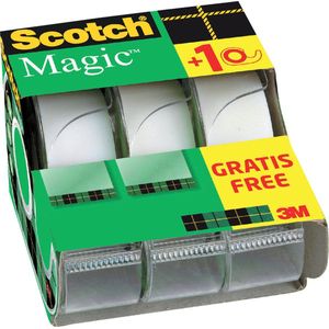 Plakband 3m scotch magic 19mmx7.5m 2+1 gratis | Doos a 3 stuk