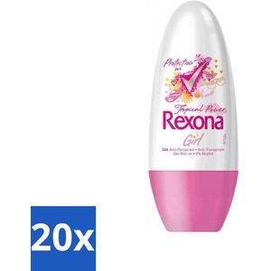 Rexona - Tropical - Deo Roller - Fris & Fruitig - 50 ml - Bulkverpakking - 20 stuks
