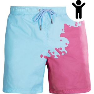 SEA'SONS - Zwembroek Jongens - Kleurveranderend - Sneldrogend - Paars - Maat 92/98 (SEASONS - Kleur veranderend)