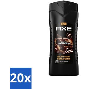 Axe 3-in-1 Douchegel XL Dark Temptation 400 ml - Bulkverpakking - 20 stuks