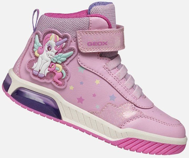 Geox - J Inek Girl - Sneakers - Roze/multicolour - Klittenbandsluiting