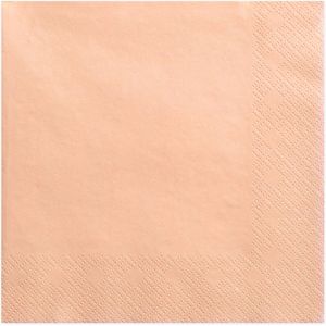 60x Papieren tafel servetten zalmroze 33 x 33 cm - Zalm roze wegwerp servetten diner/lunch