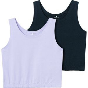 Name it top meisjes - 2 stuks - blauw - lila - NKFdaniela - maat 158/164