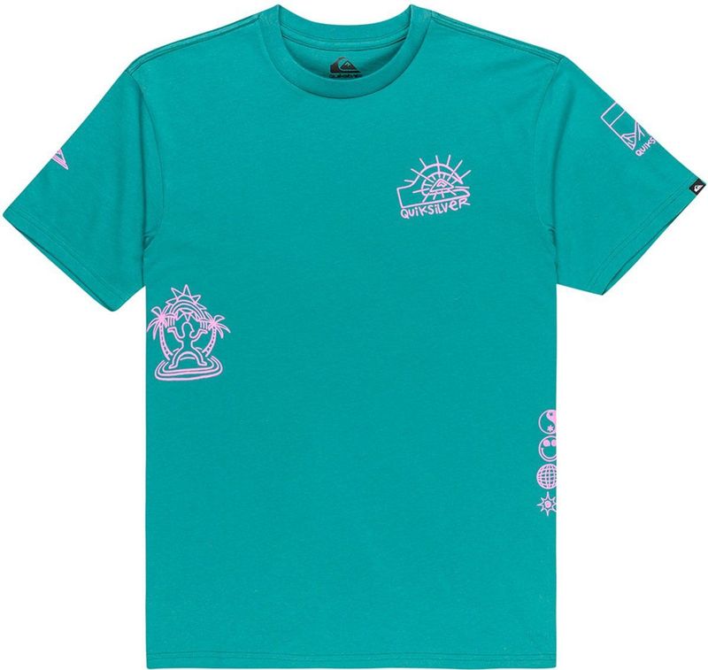 Quiksilver - Evo Quik Rituals - T-shirt - Groen - Korte Mouwen